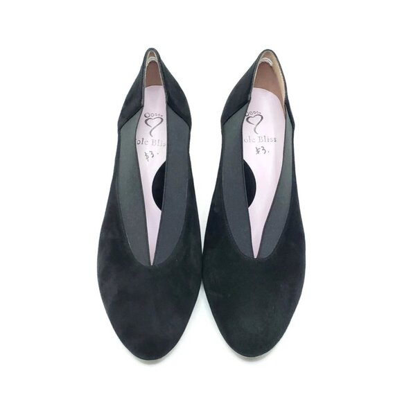 Sole Bliss Mercy Black Suede Comfort Heels Wide Fit Bunion Friendly EU 40 US 10 - Picture 3 of 11